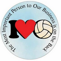 I Love Volleyball Photo Hand Mirror (2.5" Diameter)